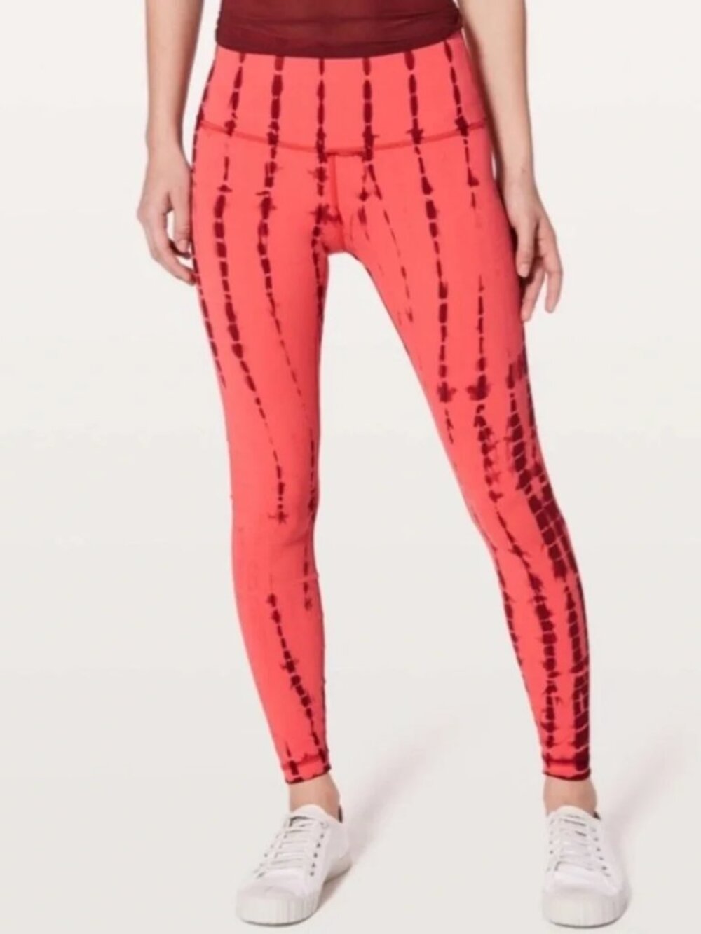 Lululemon Wunder Under Hi-Rise Tight tie dye coral orange red maroon burgundy